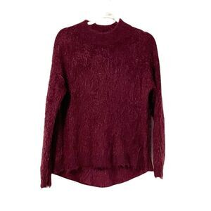 A New Day Maroon Shaggy Knot Sweater M
